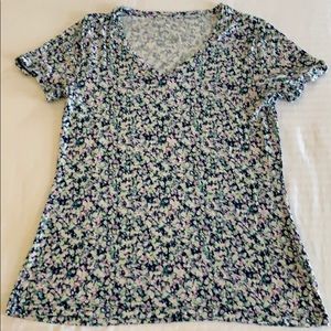 Apt 9 Large blue/green/white/pink v-neck top